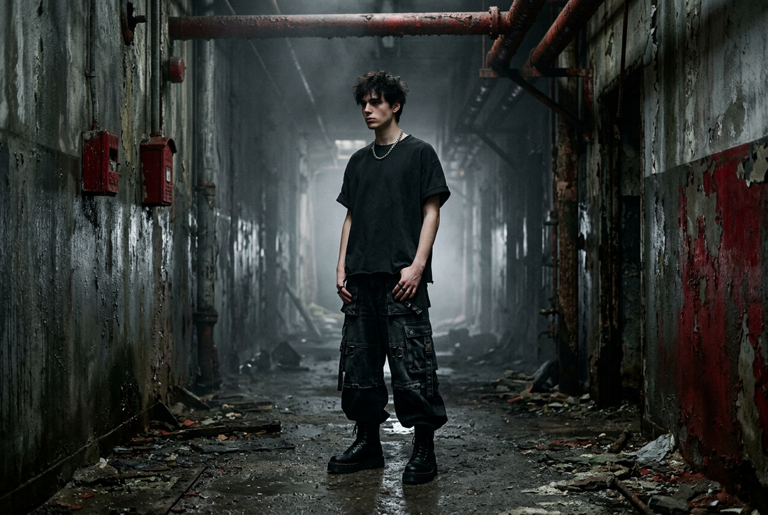 Gothic Outfit für Männer: So kombinierst du Oversized Streetwear